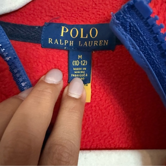 Polo Ralph Lauren Boys Sherpa Fleece Pullover Half Zip Jacket M (Medium 10-12), - Picture 10 of 16